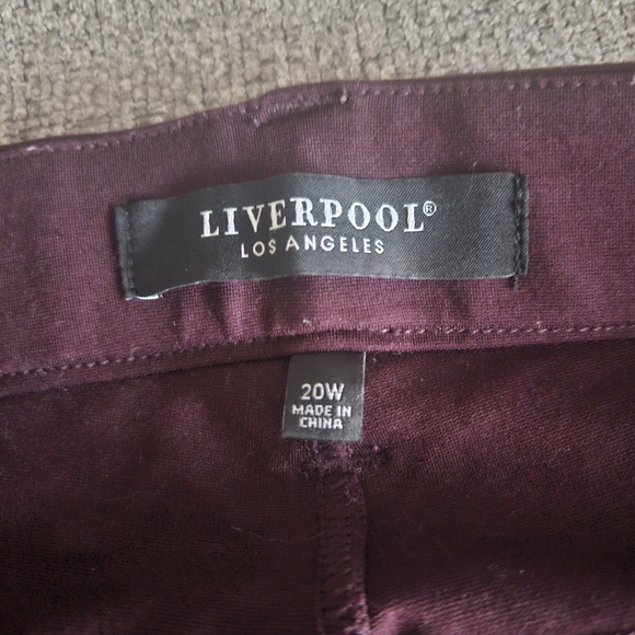 Liverpool Pants - Liverpool Women's Skinny Pants - Dark Purple